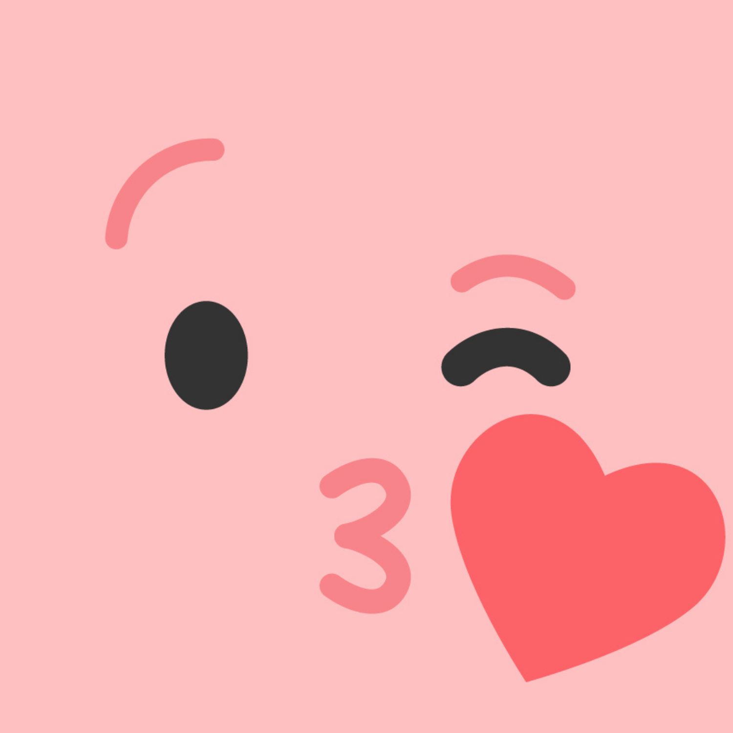 emoji bisou